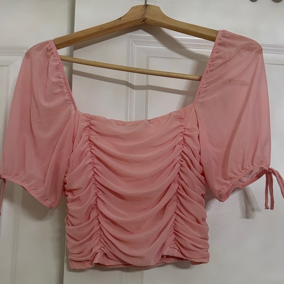 Forever 21 Pink Ruched Blouse - Picture 3 of 3
